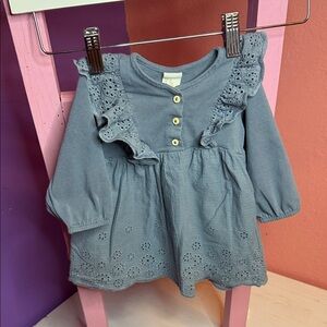 H&M Kids Blue Ruffle Blouse